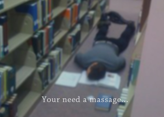 student needs a massage