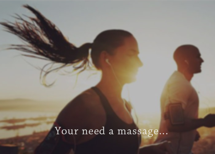 Marathon runner needs a massage